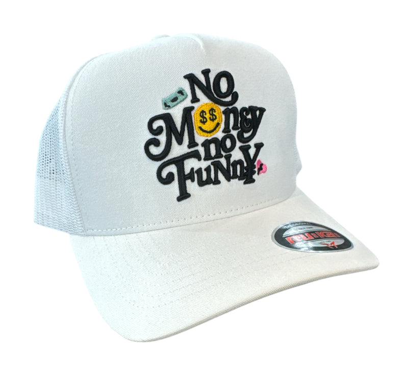MUKA 'No Money' Trucker Hat (White) T5473