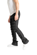 Spark Stretch Distressed Stack Denim (Jet Black) S3016 - FRESH N FITTED