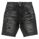 Makobi 'Prego' Denim Shorts (Black Wash) M904 - FRESH N FITTED