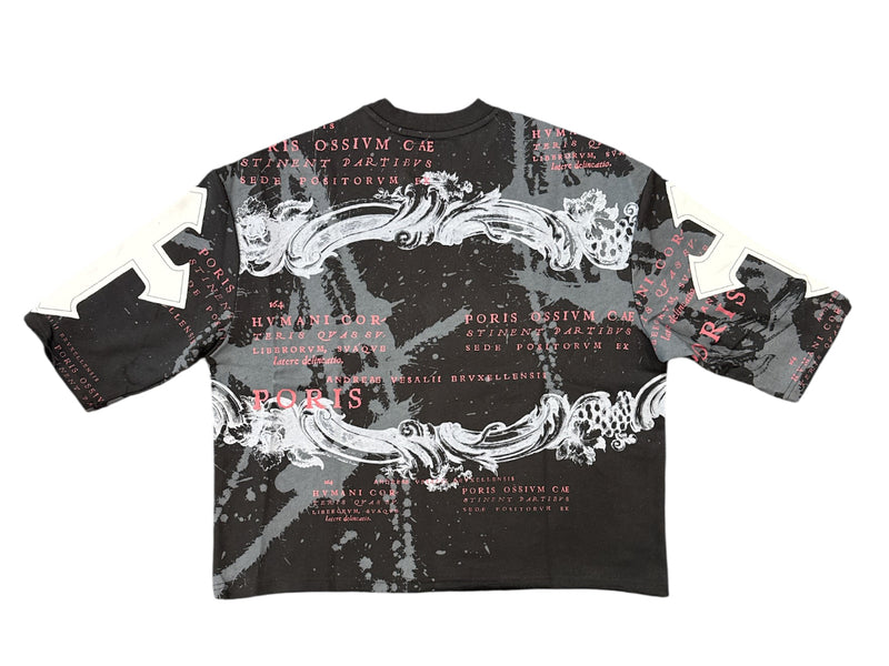 Publik 'Cross Patch' Cropped Oversized T-Shirt (Black) KF2533 - FRESH N FITTED