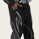 Smoke Rise 'Gear Shift' Straight Windbreaker Pants (Black) WP26S486