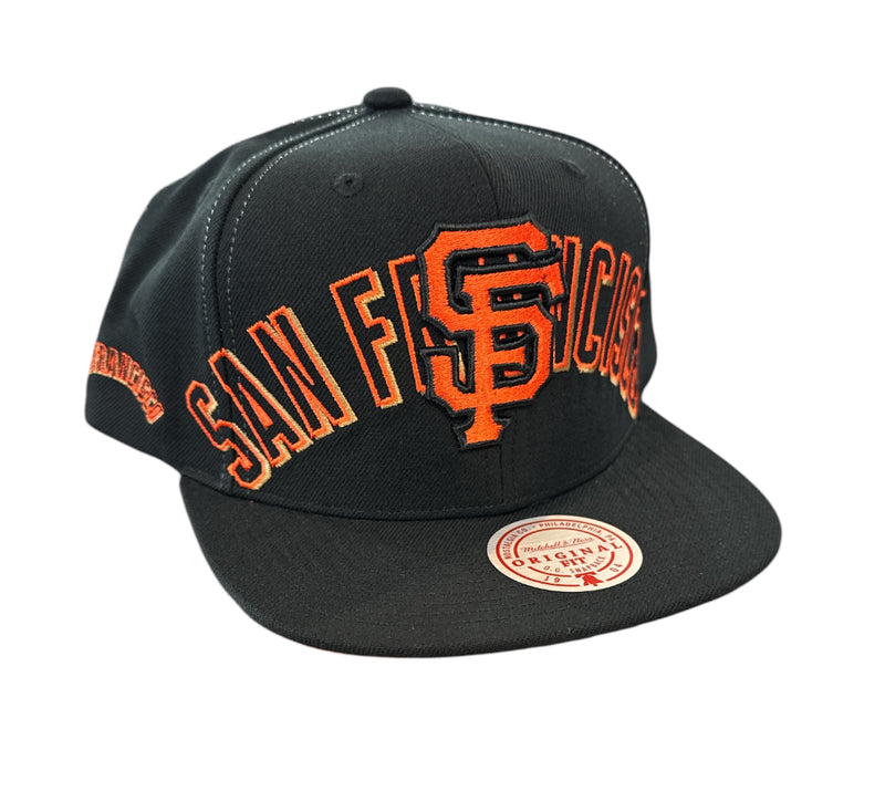 Mitchell & Ness 'San Francisco Giants' Full Frontal Snap Back Hat (Black) HHSS7643
