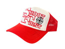 KML ‘SF' Trucker Hat (White/Red) - FRESH N FITTED