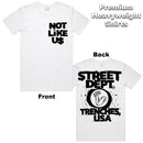 PG Apparel 'Not Like Us' T-Shirt (White) NOT100 - FRESH N FITTED