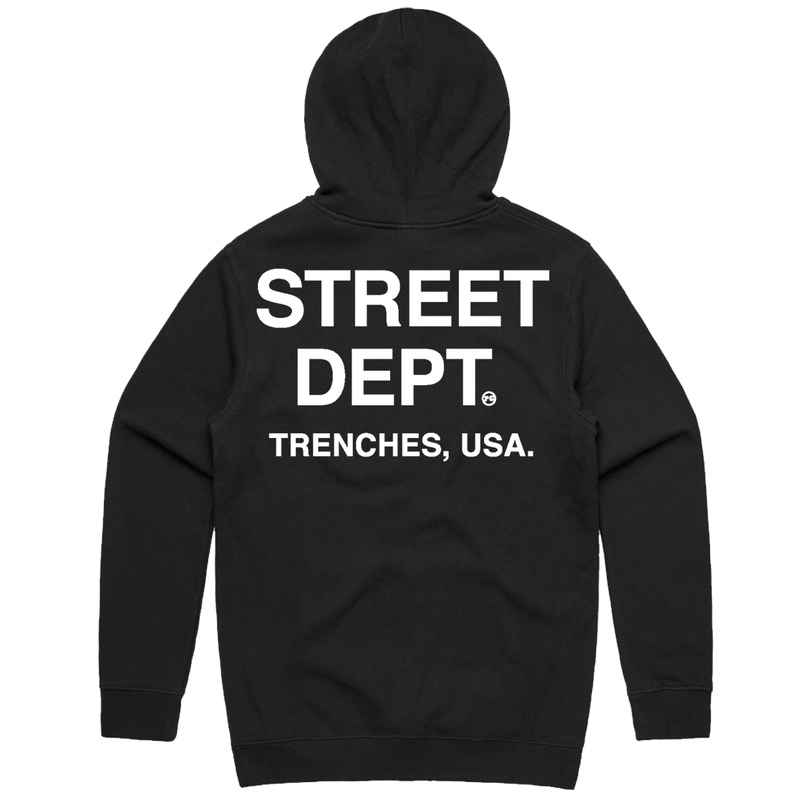 PG Apparel 'Street Dept' Hoodie (Black/White) STDPT400 - FRESH N FITTED