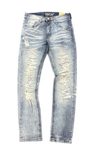 Taker 'Distressed' Slim Straight Denim (Blue) T4043 - FRESH N FITTED