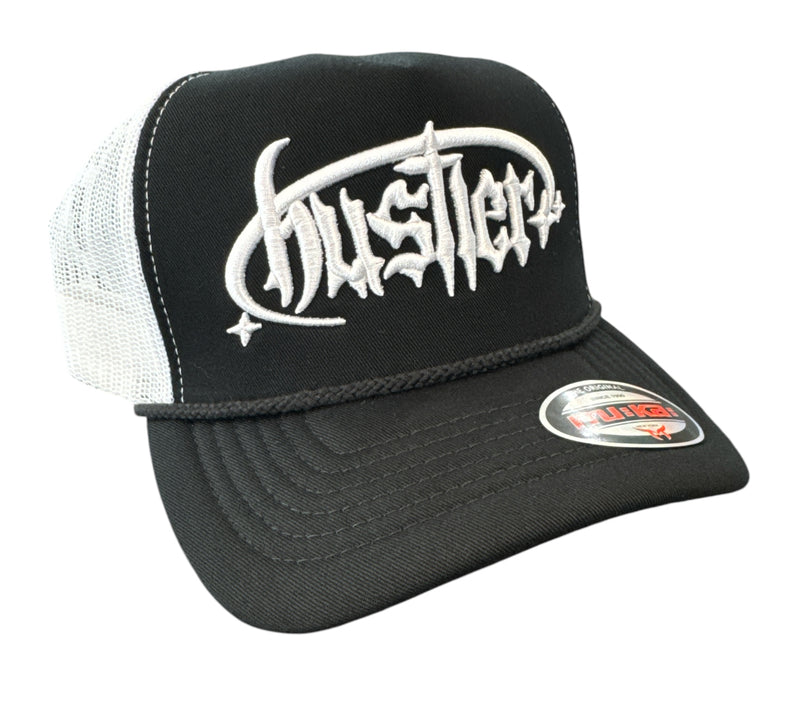 MUKA 'Hustler' Trucker Hat (Black/White) T5481