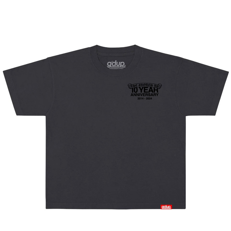 The Ground Up '10 Year Anniversary' T-Shirt (Charcoal) - FRESH N FITTED