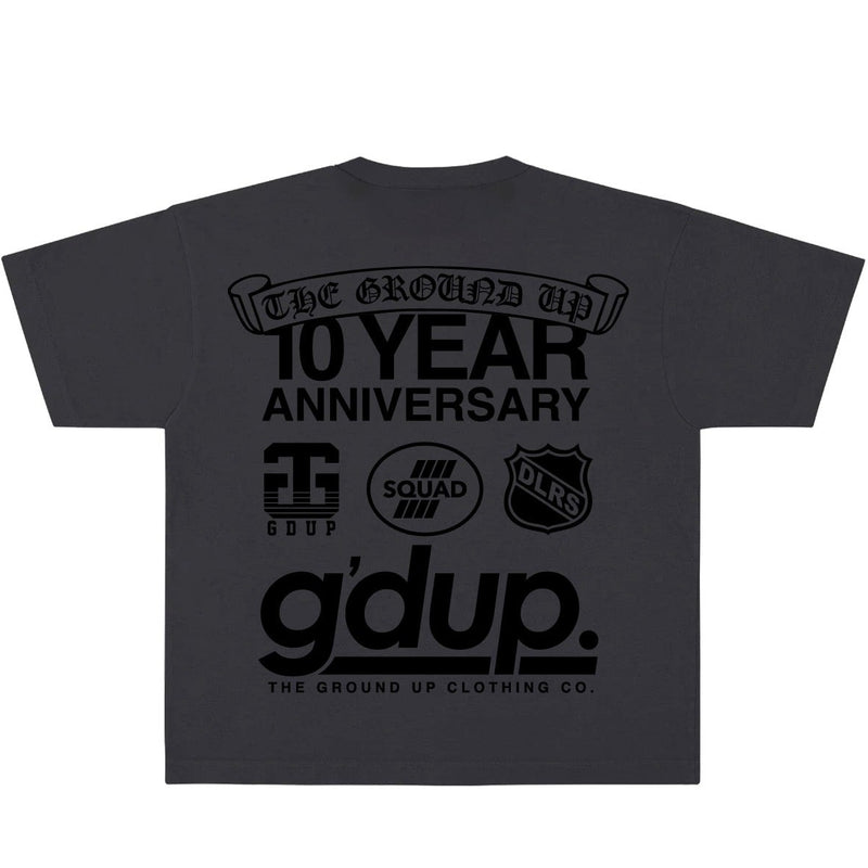 The Ground Up '10 Year Anniversary' T-Shirt (Charcoal) - FRESH N FITTED-2 INC