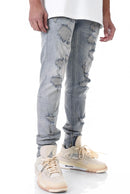 KDNK 'Distressed' Ankle Zippers Denim (Steel Blue) KND4300 - FRESH N FITTED