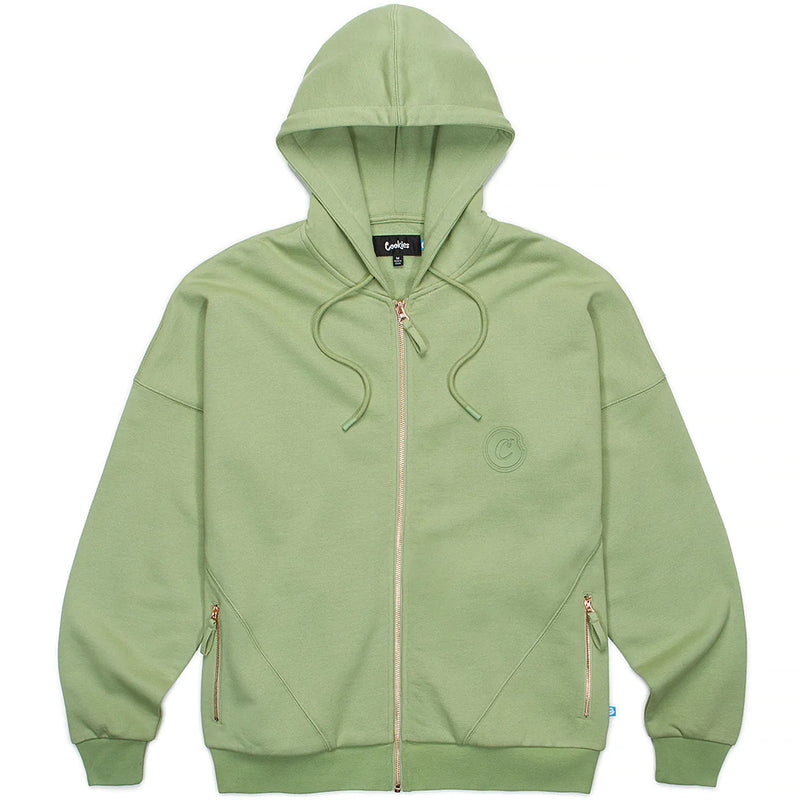 Cookies 'First Light' Full Zip Hoodie (Sage) - Fresh N Fitted Inc