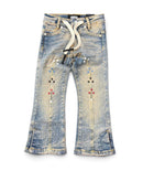 NOBLE Kids 'Outer Space' Premium Rhinestone Flared Denim in Vintage