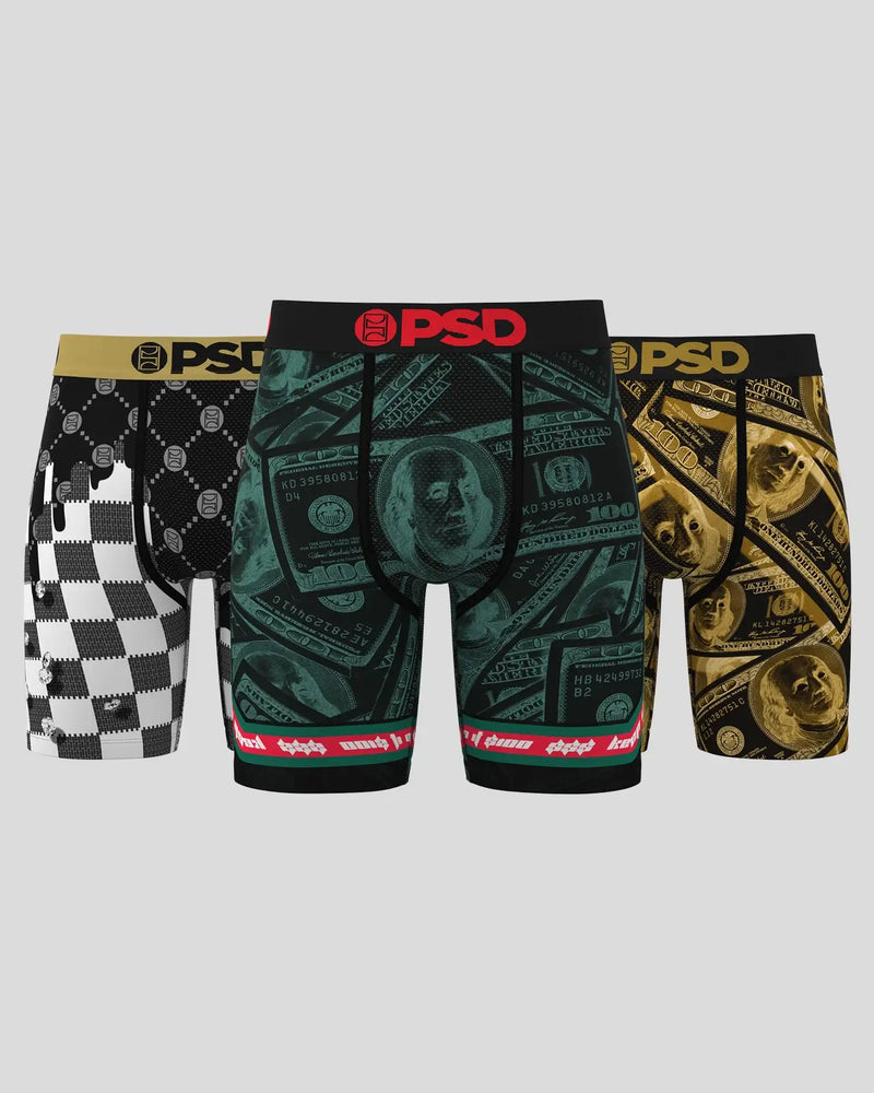 PSD 'Fortune 3PK' Boxers (Multi)