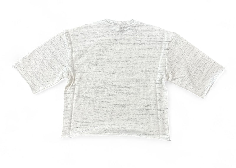 Highly Undrtd 'Highly Vision' 3/4 Sleeve Rhinestone Cropped T-Shirt (Grey) HF5500