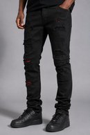 Makobi 'Modena' Denim In Black W/Red
