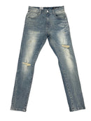 Smoke Rise 'Rip & Repaired' Denim (Comet Blue) JP23415 - Fresh N Fitted Inc