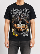 Black 3Forty Inc. STACKS T-Shirt with logo design, casual fit, made of soft cotton fabric.