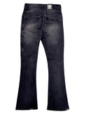 Original Fables 'Studs Cross' Flared Jeans (Black) G52-627 - FRESH N FITTED