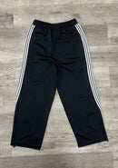 BKYS 'Stripped' Flecce Baggy Pants (Black) P1231 - FRESH N FITTED