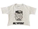 Focus Kids 'Face' Cropped T-Shirt (Grey) 80710T/K - FRESH N FITTED