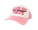 KML ‘SPORT' Trucker Hat (White/Pink) - FRESH N FITTED