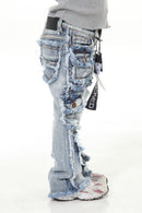 Stylo Kids Stacked Flare Denim (Lt. Blue) 7PKT-003 - FRESH N FITTED