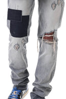 KDNK Block Stacked Denim KND4504 (Steel Blue) - FRESH N FITTED