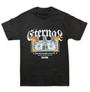 Black T-shirt with burning dollar bill. By Fresh N Fitted
