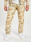 Taker 'Distressed Pattern' Slim Straight Denim (Tint) T4032 - FRESH N FITTED