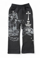 Highly Undrtd Kids 'Divine' Stacked Joggers (Black) UF5203K - FRESH N FITTED