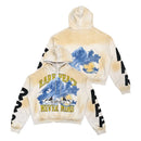 Rare Peace 'Never Mind' Oversized Rhinestone Cropped Hoodie (Ecru) RK5038 - FRESH N FITTED
