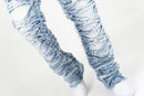 Roar Denim 'X Fray' Stacked Flare Denim (Lt.Blue) G52-641 - FRESH N FITTED