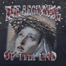 Rare Peace 'The Beginning Of The End' Oversized Rhinestone Cropped T-shirt (DK.Grey) RT5060 - FRESH N FITTED