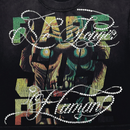 Rare Peace 'No Longer Human (Zombie)' Oversized Rhinestone Cropped T-shirt (Black) RT5059 - FRESH N FITTED