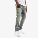 Copper Rivet 'Destroy Effect' Cross Hatch Denim (DTB) 533016 - FRESH N FITTED