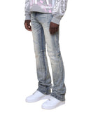 Smoke Rise 'All Rhinestone' Stacked Flare Denim (Mojave Blue) JP25536 - FRESH N FITTED
