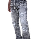 Smoke Rise Denim Stacked Pants (Titan Grey) JP25609 - FRESH N FITTED