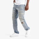 VOYAGE STUDIO ‘Stone On Repair’ Full Rhinestone Straight Fit Denim (LSB) 53P10 - FRESH N FITTED