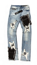 C’est La Vie Pocket Stacked Flare Denim (Blue) – CV1010 - FRESH N FITTED