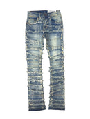 FWRD Kids Distressed Frayed Stacked Denim  front view