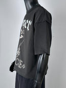 Inner Peace ‘Soul’ Oversized Cropped T-Shirt (Charcoal) - FRESH N FITTED