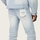 Smoke Rise 'Heavy Whisker Affect' Denim (Kori Blue) JP25508 - FRESH N FITTED