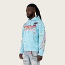 Smoke Rise 'Racing' Double Layer Cropped Hoodie (Sky BL.) FO26S428 - FRESH N FITTED