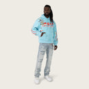 Smoke Rise 'Racing' Double Layer Cropped Hoodie (Sky BL.) FO26S428 - FRESH N FITTED