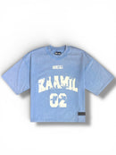 KML 'STRESS' Boxy Vintage Wash T-Shirt (Carolina Blue) - FRESH N FITTED
