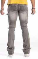 Kind Red 'Carpenter Rhinestone' Stacked Pants (Grey) KD2213 - FRESH N FITTED