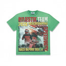 Majestik 'Racing International 202X' Garment Dyed T-Shirt (Green) TE2604 - FRESH N FITTED