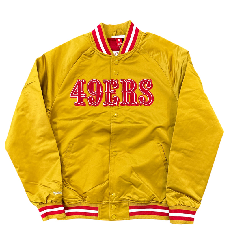 Mitchell & Ness San Francisco 49ers Lightweight Satin Jacket (Gold) SJKT6296 - FRESH N FITTED