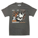 Charcoal T-Shirt with face and butterflies. By Fresh N Fitted
