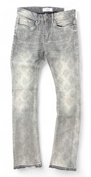 Liquid Crystal 'Diamond Crystal' Stacked Rhinestone Denim (Smoked Grey) JTF2317